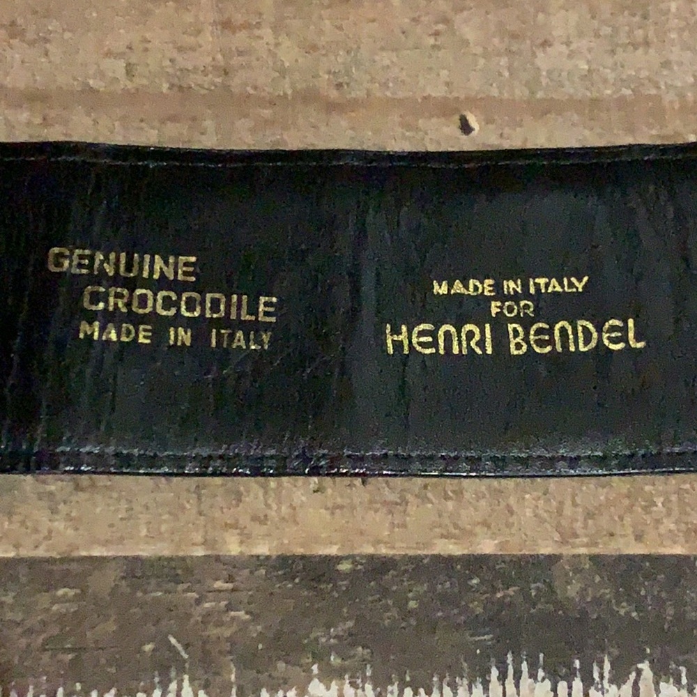 Henri Bendel Black Crocodile Statement Belt 70/85 - Picture 10 of 11